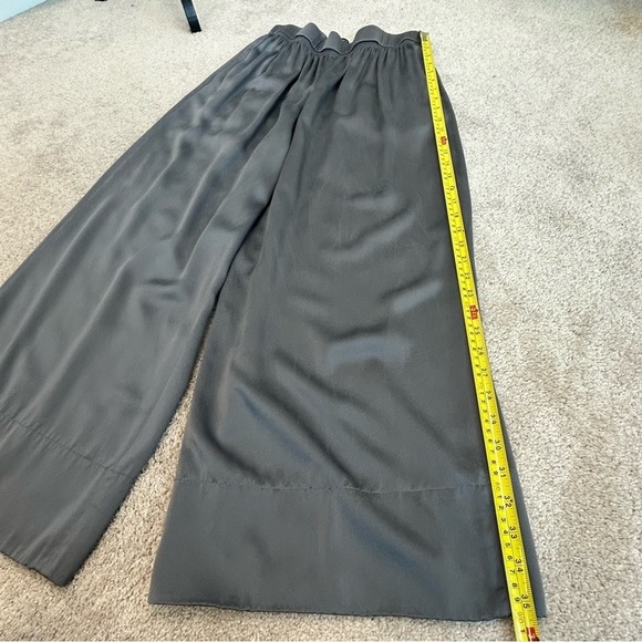 THEORY Womens Gray Silk Smocked Gathered Pull-on Culottes Sz S - Picture 10 of 12